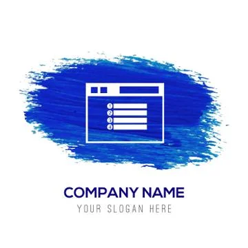 App window interface icon  - Blue watercolor background Illustrazione stock