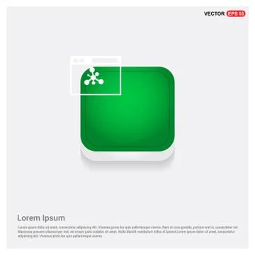 App window interface icon  Green Web Button Stock Illustration