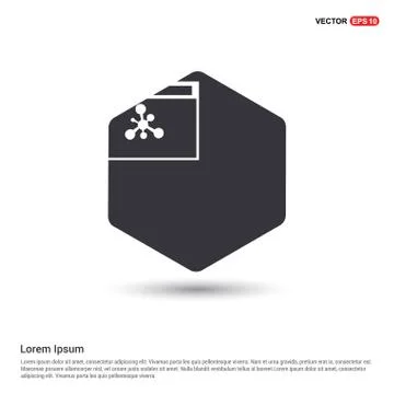 App window interface icon  Hexa White Background icon template Illustrazione stock