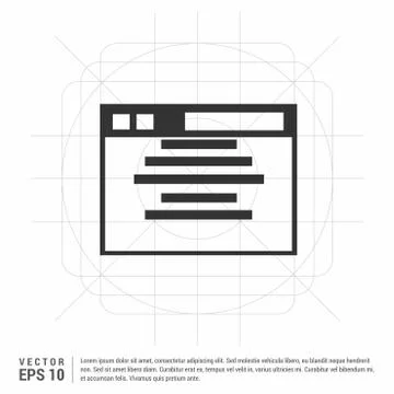 App window interface icon Illustrazione stock