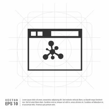 App window interface icon Illustrazione stock