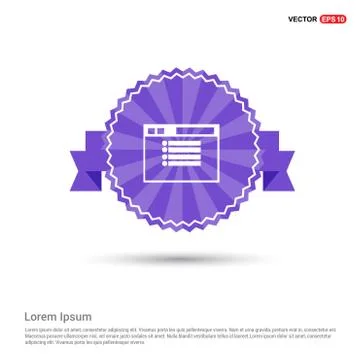 App window interface icon  - Purple Ribbon banner Stock Illustration