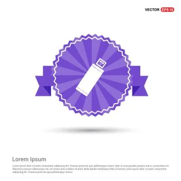 App window interface icon  - Purple Ribbon banner Stock Illustration