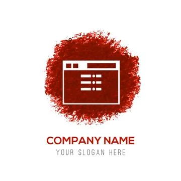 App window interface icon  - Red WaterColor Circle Splash Stock Illustration