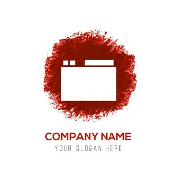 App window interface icon  - Red WaterColor Circle Splash Stock Illustration