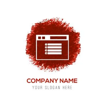 App window interface icon  - Red WaterColor Circle Splash Stock Illustration