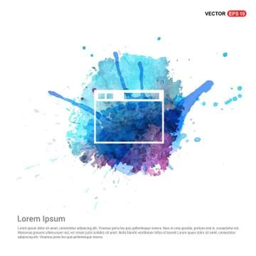 App window interface icon  - Watercolor Background Illustrazione stock