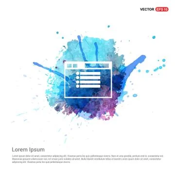 App window interface icon  - Watercolor Background Illustrazione stock