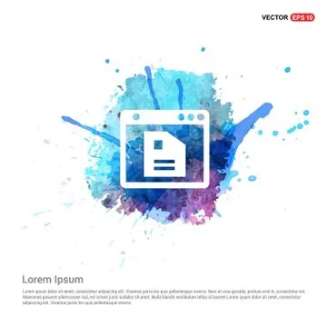 App window interface icon  - Watercolor Background Stock Illustration