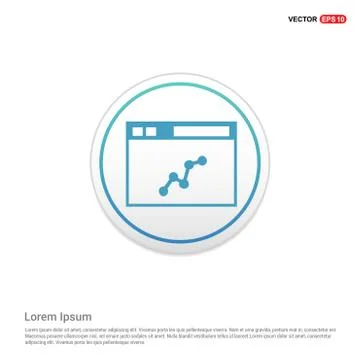 App window interface icon  - white circle button Stockillustratie