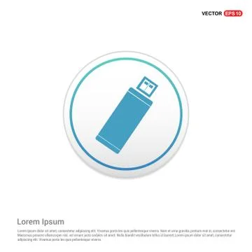 App window interface icon  - white circle button Illustrazione stock