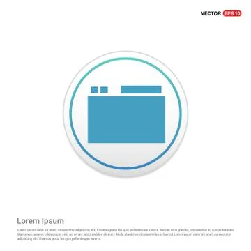 App window interface icon  - white circle button Stock Illustration