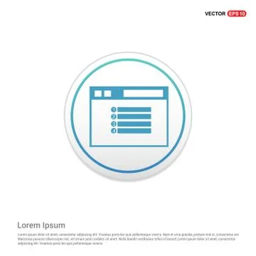 App window interface icon  - white circle button 스톡 일러스트