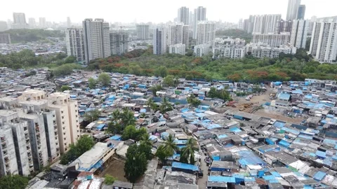 Appa Pada slum hotspot for spread of Corona virus Stock Footage 133750384