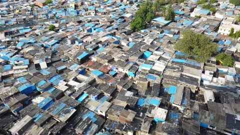 Appa Pada slum hotspot for spread of Corona virus Stock Footage 133750391