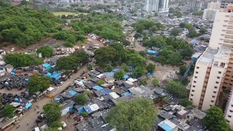 Appa Pada slum hotspot for spread of Corona virus Stock Footage 133751355