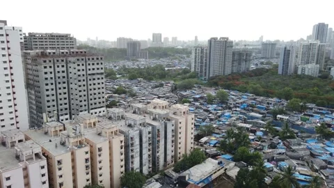 Appa Pada slum hotspot for spread of Corona virus Stock Footage 133752344