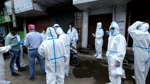 Appa Pada slum hotspot for spread of Corona virus Stock Footage 133752662