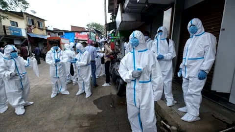 Appa Pada slum hotspot for spread of Corona virus Stock Footage 133752951