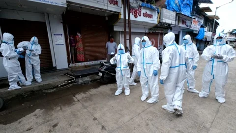 Appa Pada slum hotspot for spread of Corona virus Stock Footage 133753549