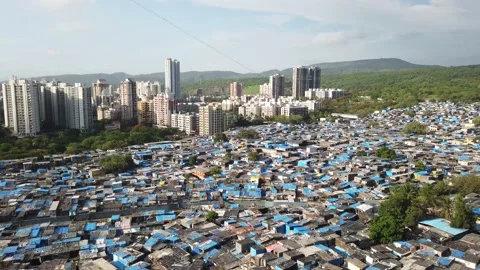 Appa Pada slum hotspot for spread of Corona virus Stock Footage 133754228
