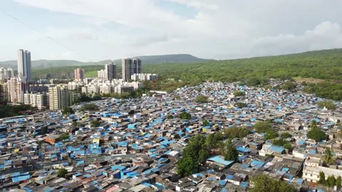 Appa Pada slum hotspot for spread of Corona virus Stock Footage 133754295
