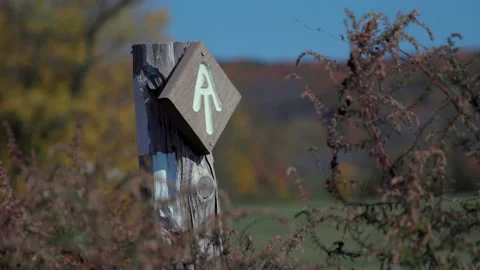 Appalachian Trail Sign Stock Footage 142170921