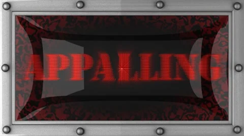 Appalling on led 動画素材 8665173