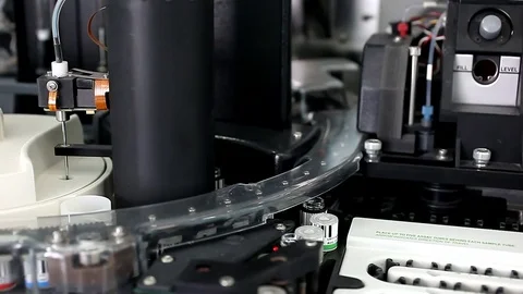 Apparatus for analyzing blood Stock Footage 70383930