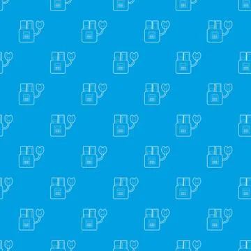 Apparatus for artificial respiration pattern seamless blue Illustrazione stock