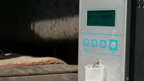 Apparatus for testing milk quality. Close-up. Video stock 76620970