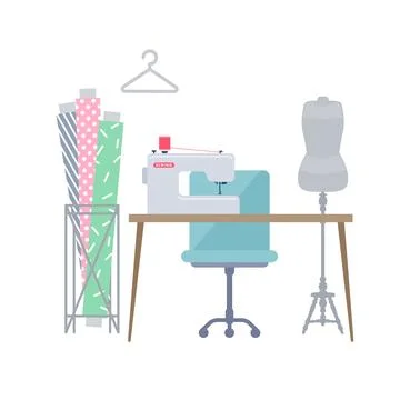 Apparel workplace Illustrazione stock