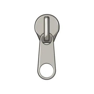 Apparel zipper puller cartoon vector illustration Illustrazione stock