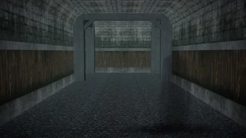 Apparition In Dark Tunnel Stock-Footage 346947784