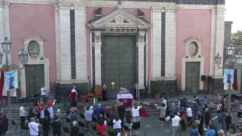 Apparition of the saint 库存影片 133731783