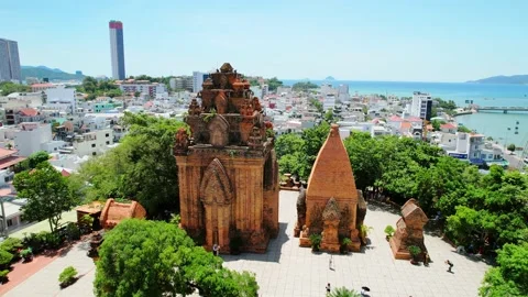 Appeal architectural complex Po Nagar Cham towers Stock Footage 226500285