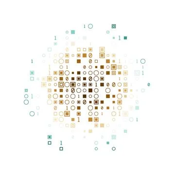 Appealing geometric matrix background in brown blue green colors. Amazing c.. イラスト素材