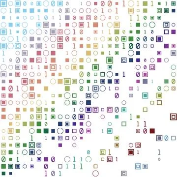 Appealing geometric matrix background in contrast colors. Creative square v.. Stock Illustration