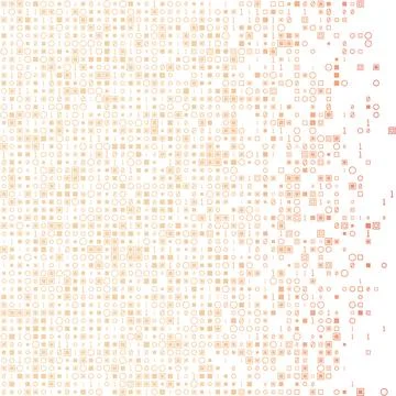 Appealing geometric matrix background in orange pink colors. Elegant square.. Illustrazione stock