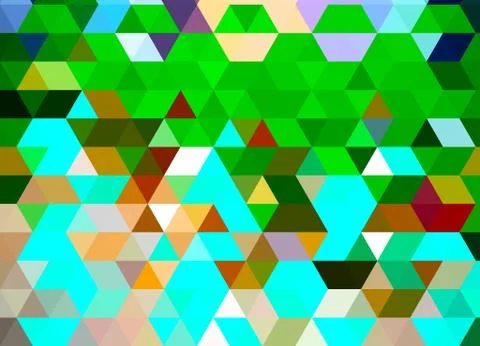 An appealing pattern of digital illustration of colorful triangles Stock Illustration