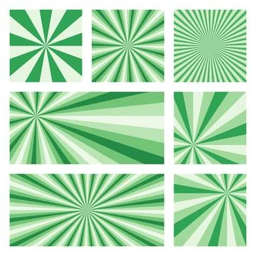 Appealing sunburst background collection. Abstract covers with radial rays... 스톡 일러스트
