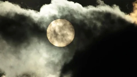 Appear sun in sky Stock Footage 84727570