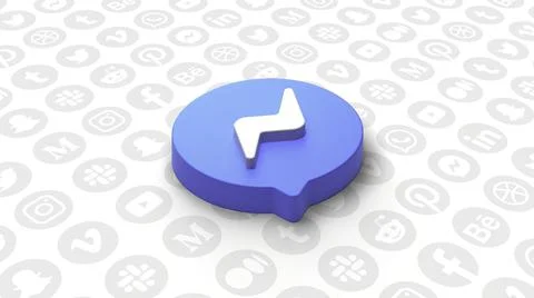 Appearance of 3d social network icon. Motion. Particles are collected in social Stock Illustration