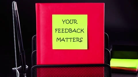 Appearance and animation on YOUR FEEDBACK MATTERS Stock Footage 279645873