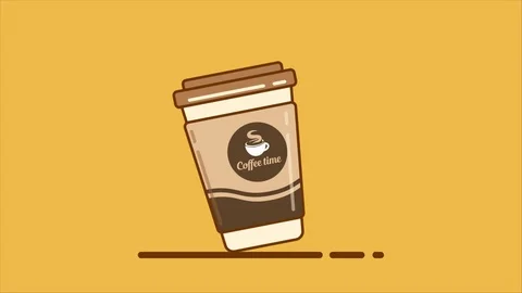 The appearance of the coffee mug. Falling drop. Alpha channel is included Stock Footage 125617171