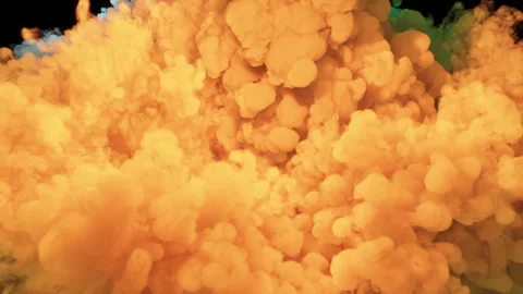 The appearance of colored orange thick smoke or steam Stock-Footage 290483019