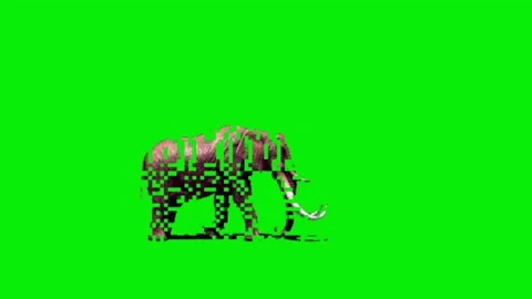 The appearance of an elephant from pixels. 스톡 동영상 134793145