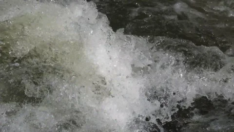 Appearance of a fast flowing river 1 Stock Footage 287995624