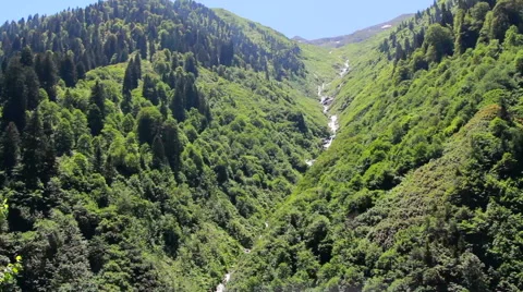 The appearance of the green mountains Stock Footage 68451329