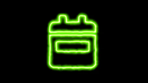 The Appearance Of The Green Neon Symbol  